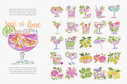 cocktail watercolor clipart set, a Decorative Illustration by Patishop Art (Thumbnail 8 of 10)