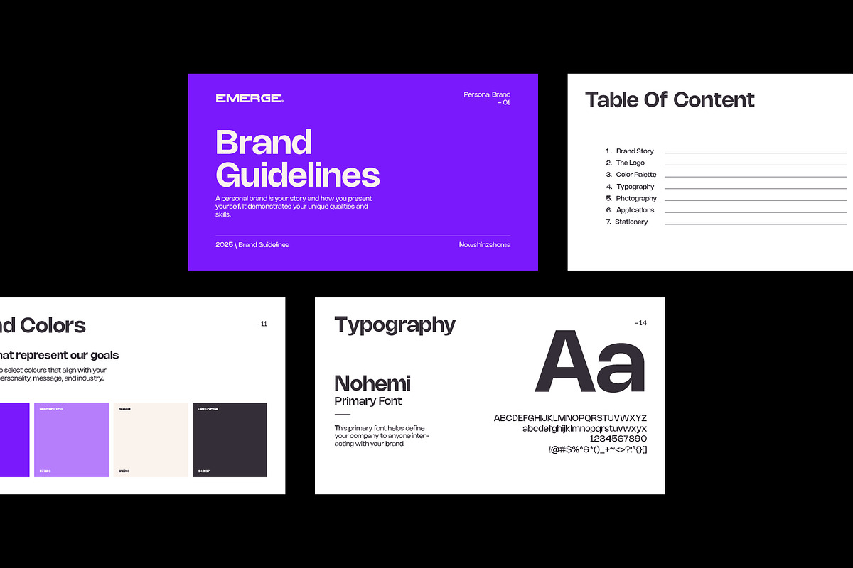 Brand Guidelines 2025, a Branding & Logo Template by Nowshinz Shoma (Photo 4 of 8)