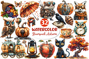 Steampunk Autumn Clipart, an Illustration by Dream Creation (Thumbnail 1 of 4)