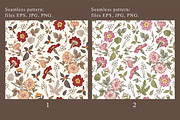 4 Seamless Flowers Primrose Petunia, a Pattern Graphic by Vintage (Thumbnail 2 of 15)