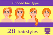 Girl avatar creator (PS), a Person Illustration by Mandarinkas art (Thumbnail 3 of 9)