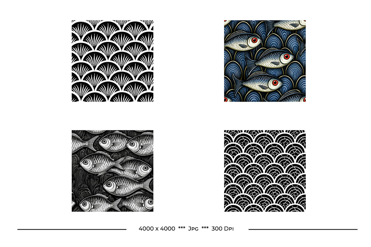 Fish Scale Animal Print Patterns, a Pattern Graphic by karenfoleyphoto (Photo 6 of 7)