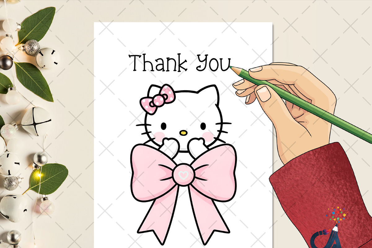Hello Kitty With Pink Bow Png, an Illustration by Creative Art (Photo 2 of 6)