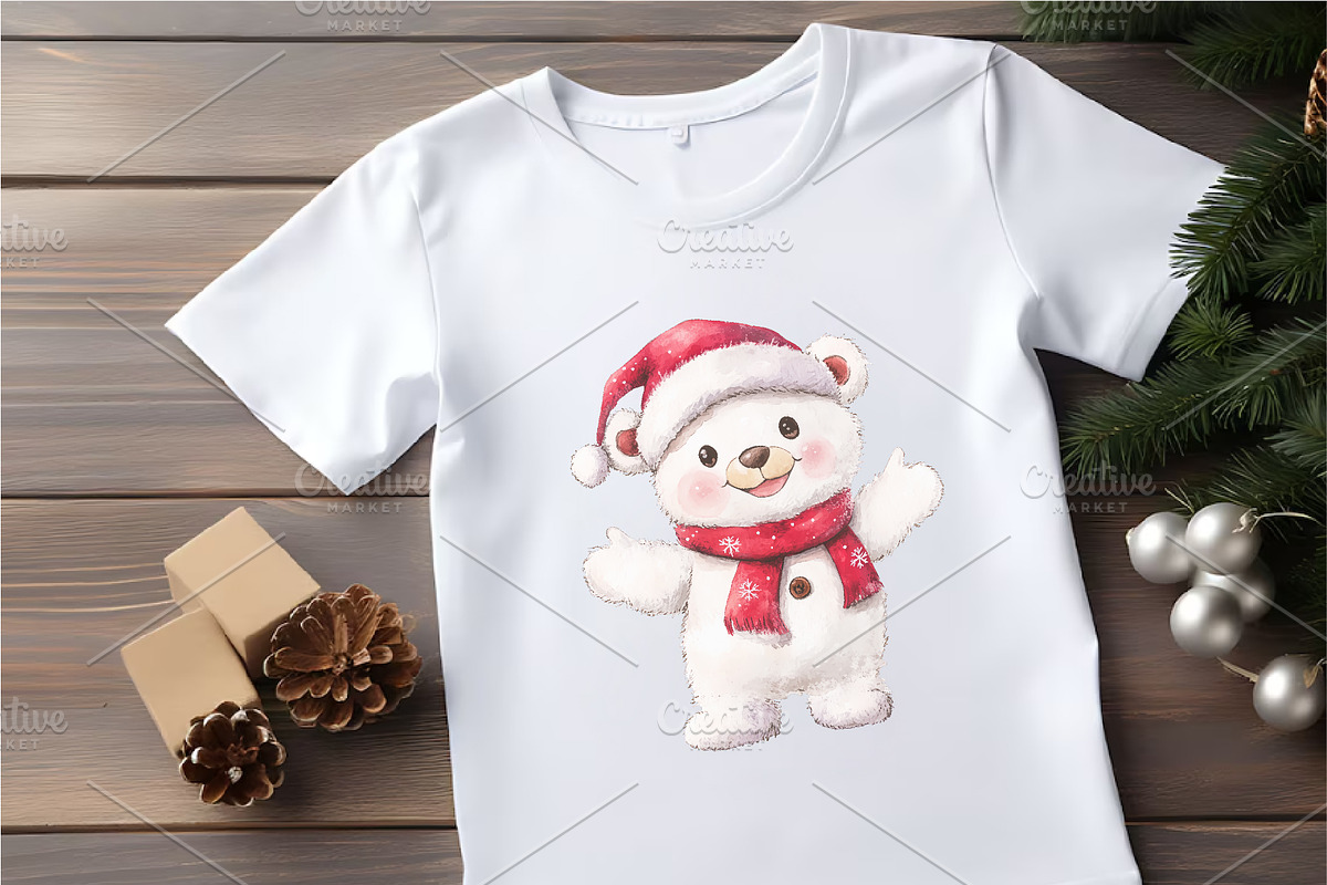 Christmas Bear. Watercolor PNG, an Animal Illustration by KENO Mascots (Photo 3 of 8)
