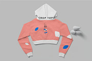 Crop Top Hoodie Mockups, a Hoody Mockup by megostudi0 (Thumbnail 6 of 6)