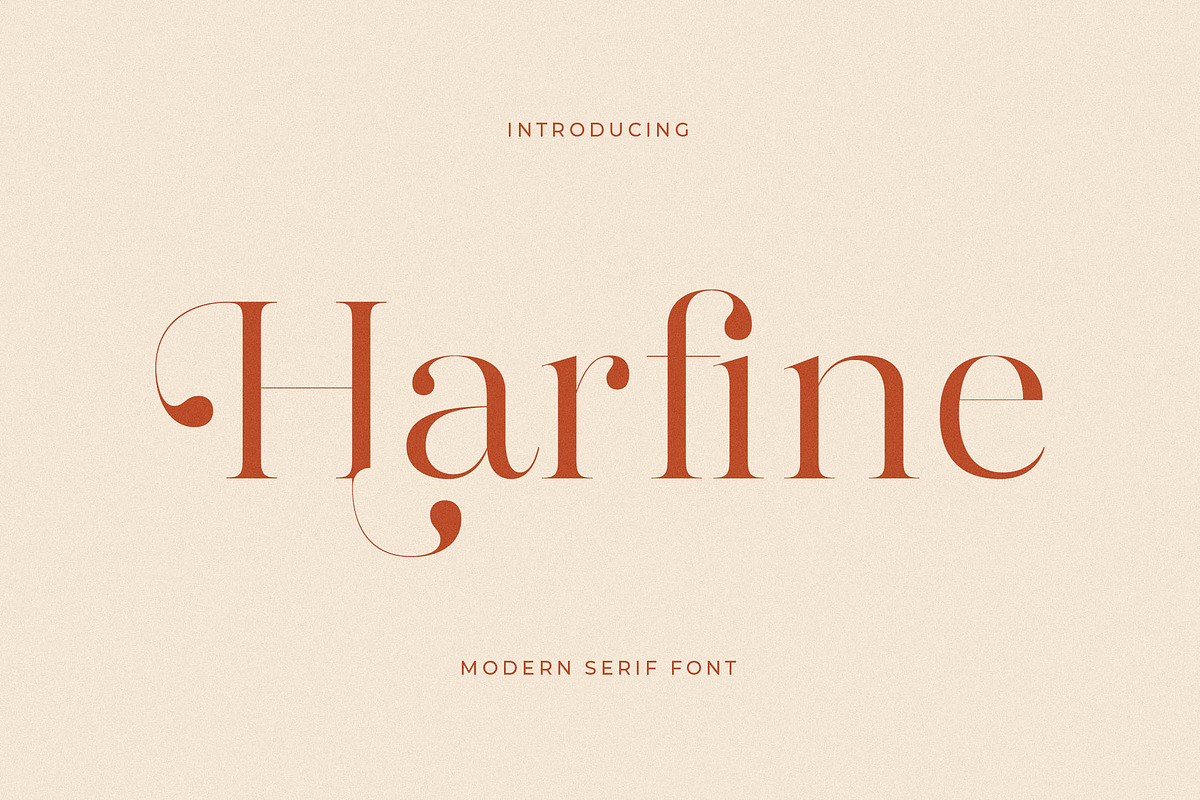 Harfine Modern Serif Font, a Serif Font by Letterena Studios (Photo 1 of 15)