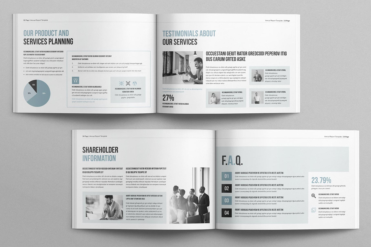 Annual Report Template Landscape, a Brochure Template by E-Type (Photo 12 of 13)