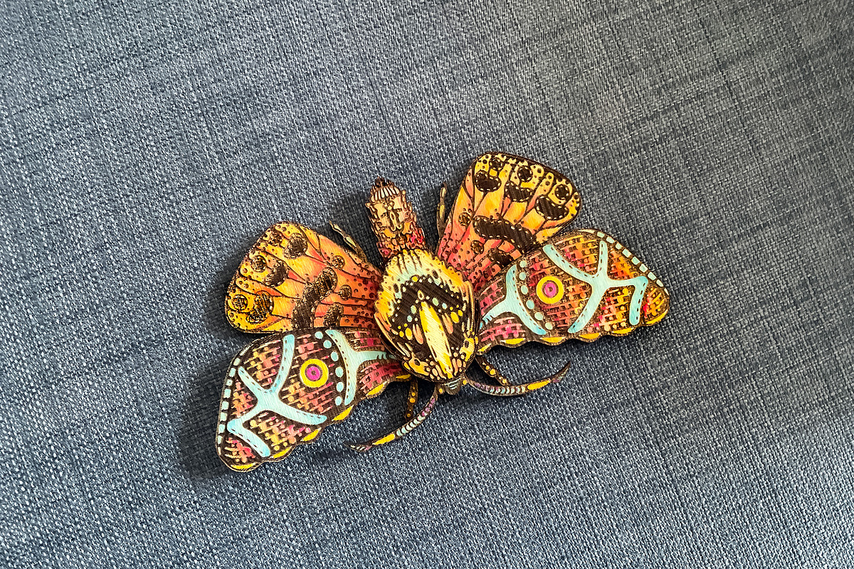 Butterfly Laser Cut Glowforge xTool, an Animal Illustration by Bubert Art (Photo 9 of 9)