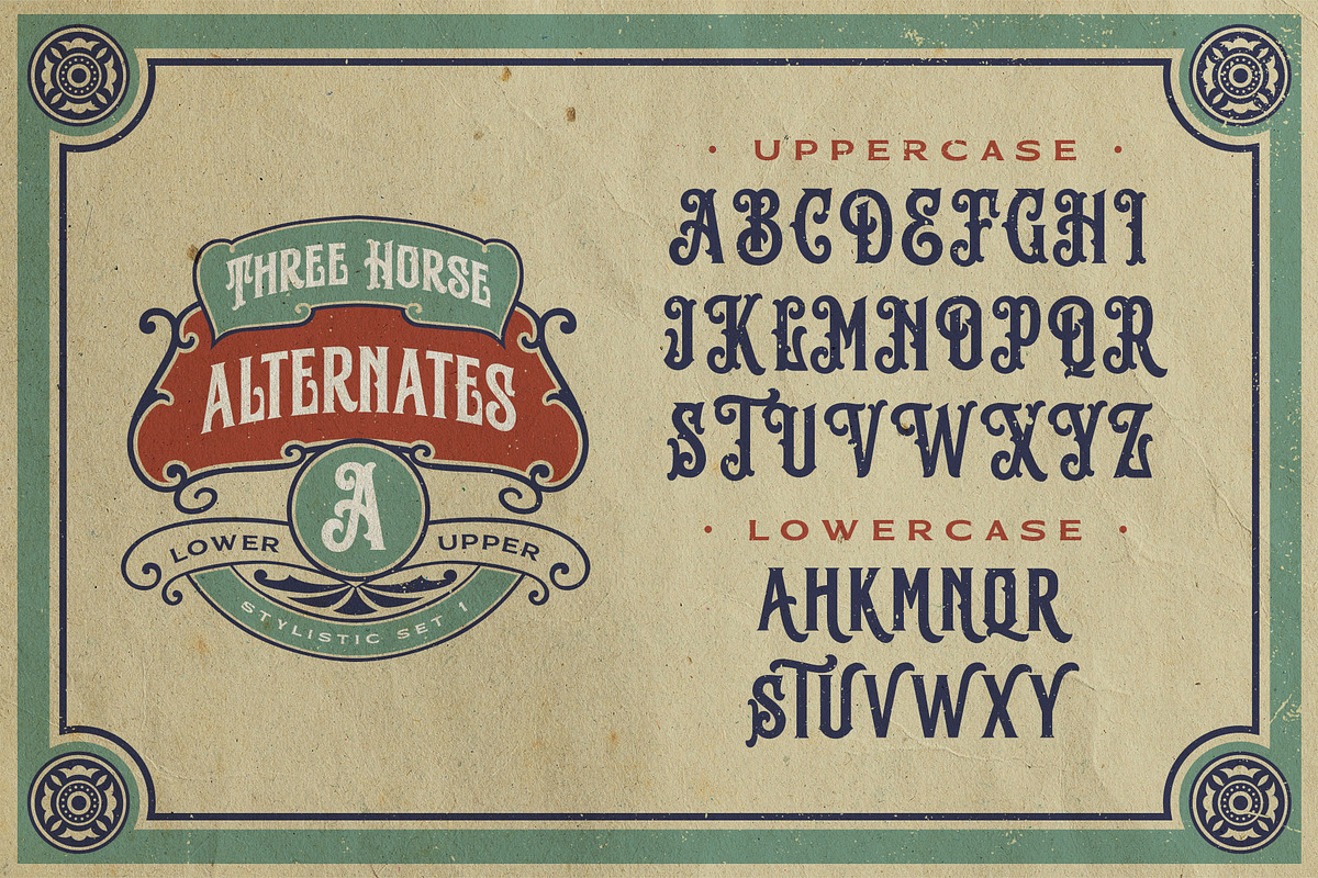 Three Horse Typeface, a Serif Font by alit design (Photo 6 of 20)