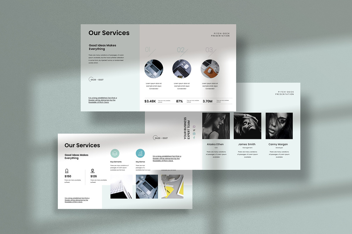 Pitch-Deck Presentation Template, a Presentation Template by Creative-Work (Photo 9 of 9)