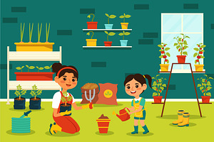 11 Growing Vegetables Illustration