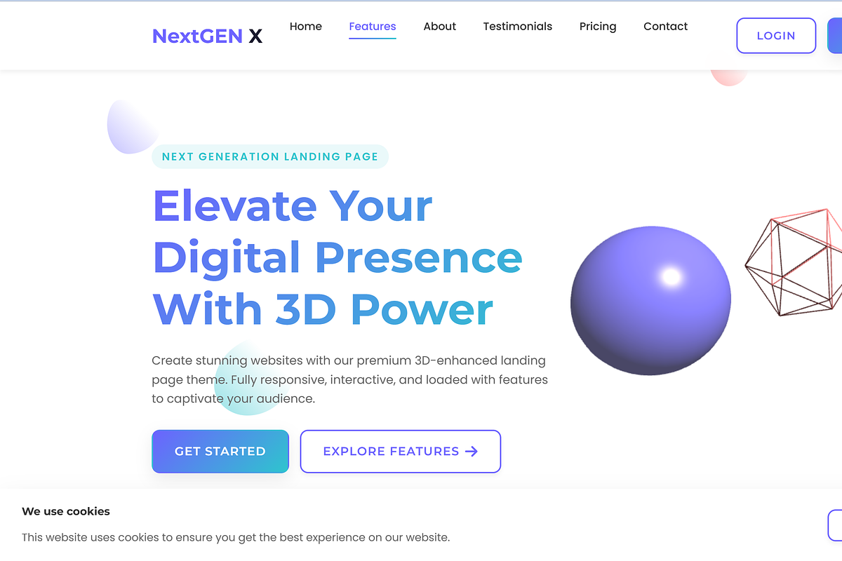 NextGenX – Landing Page, a Landing Page Template by Modern Templates Studios (Photo 1 of 7)