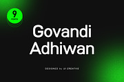 Govandi Adhiwan Sans Serif Family, a Sans Serif Font by UICreative (Thumbnail 1 of 12)
