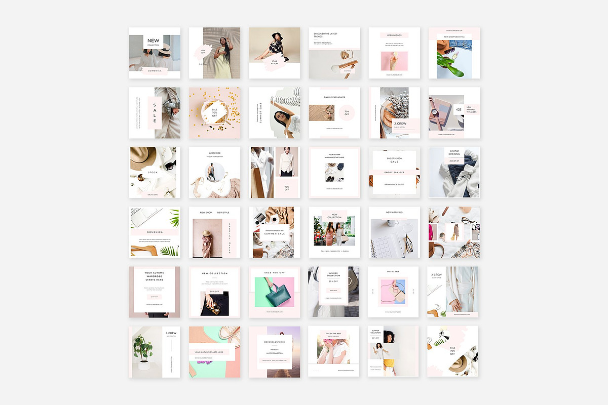 Light CANVA Instagram Bundle, a Social Media Template by Swiss_cube