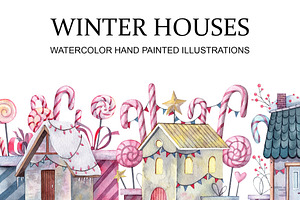 Cute winter houses collection