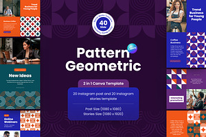Pattern Geometric Canva Template