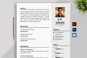 Clean Resume/CV, a Resume Template by designvillage (Thumbnail 1 of 12)