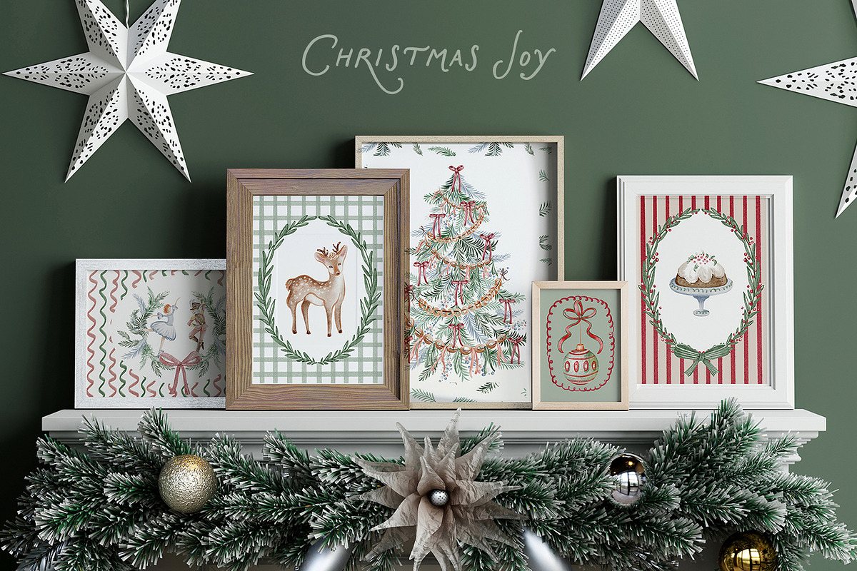 Christmas Joy Watercolor Collection, an Object Graphic by LenArt (Photo 8 of 16)