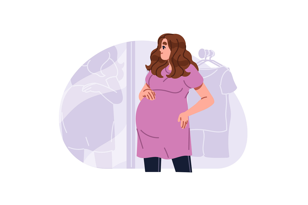 Pregnant women, motherhood set, a Person Illustration by PaperTrident (Photo 2 of 9)