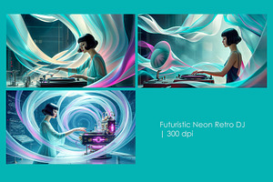 Futuristic Neon Retro DJ