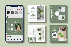 Green Lifestyle Plant Social Media, a Social Media Template by MightyDesign