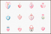 Heart Locket Coquette Valentine Clip, an Illustration by Sublimation Artist (Thumbnail 3 of 6)
