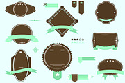 retro banner ribbons frames pack 1, an Object Graphic by Pelican graphics (Thumbnail 1 of 3)