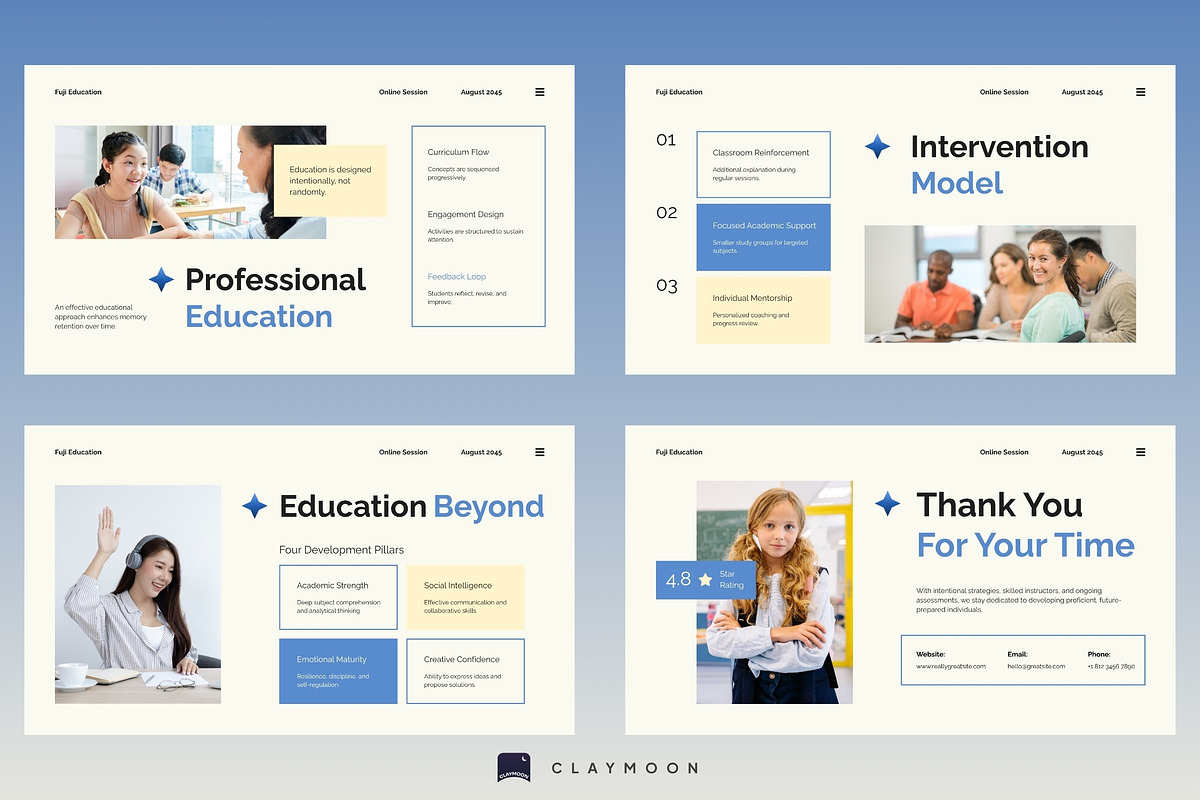 Modern Education Deck Template, a Presentation Template by Claymoon Lab