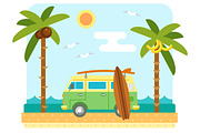 Flat Beach Scene, an Object Graphic by MeadowFox (Thumbnail 3 of 4)