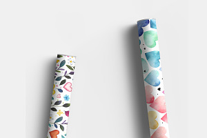 Gift Paper Roll Mockup Pattern Showc