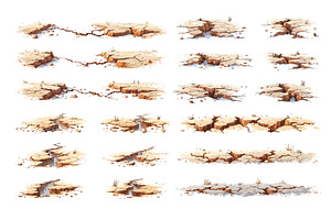 Cracked dry earth texture cartoon, a Texture Illustration by Onyx