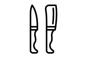 Knives lancet black icon, an Outline Icon by Creative priyanka