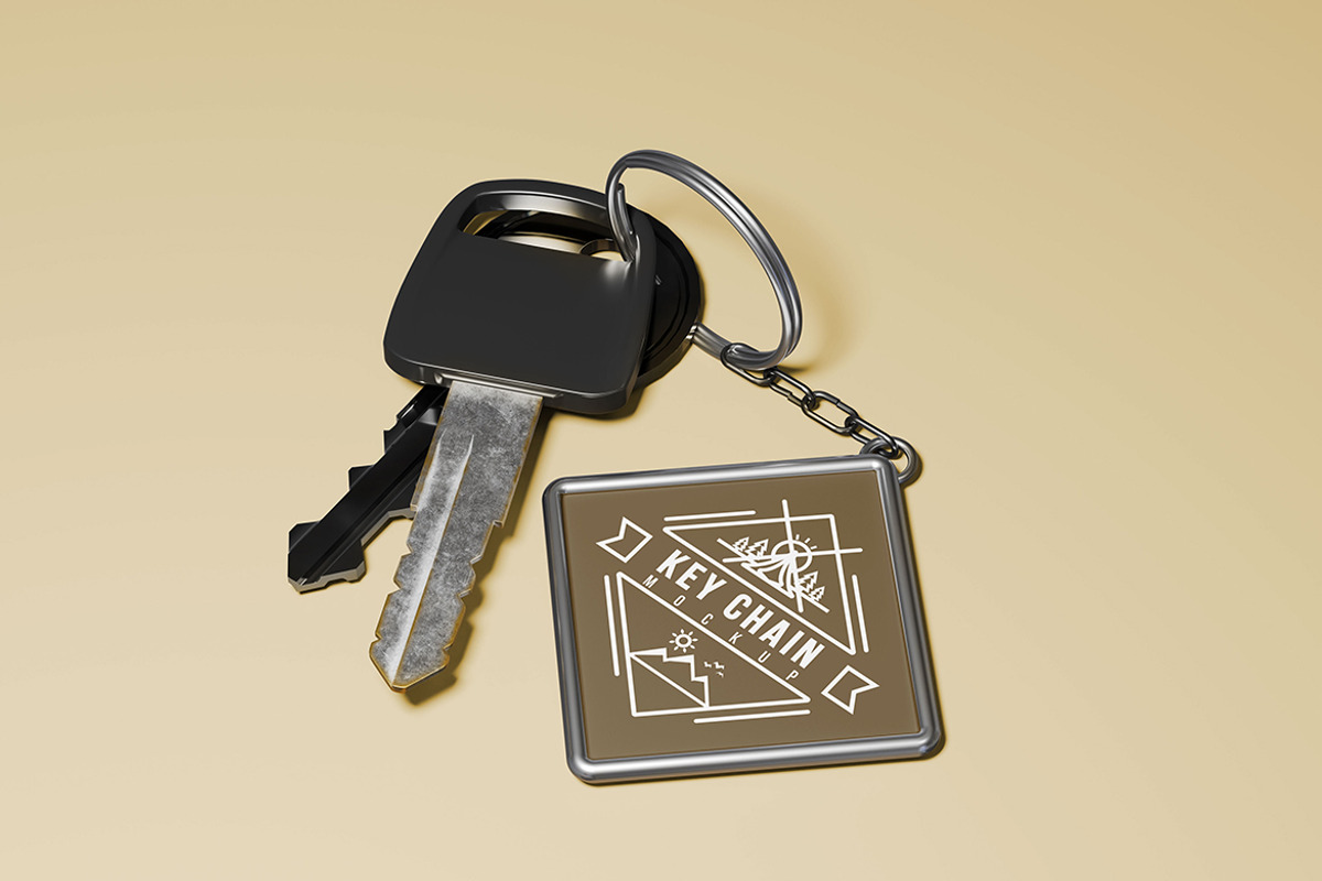 Key Chain Mockup, a Merchandise Mockup by Artlogs x Modaldesain (Photo 3 of 5)