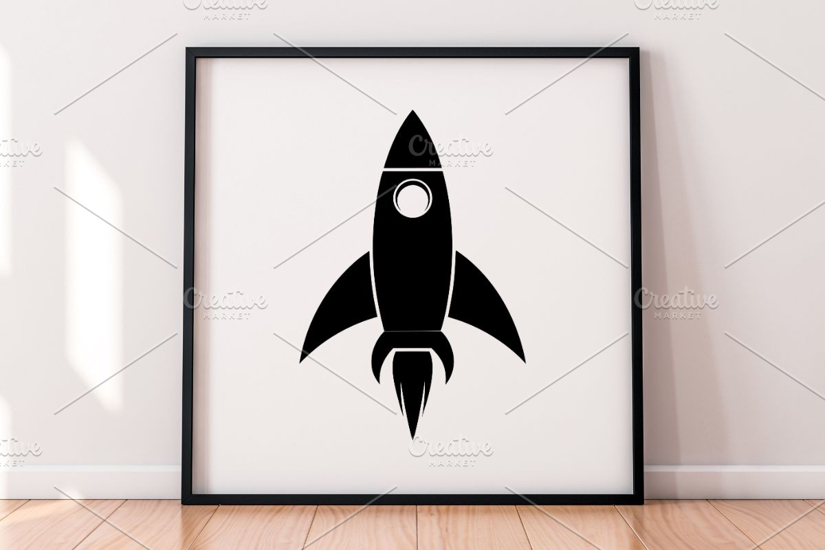 Rocket Silhouette SVG, a Technology Illustration by newminddesign (Photo 9 of 10)