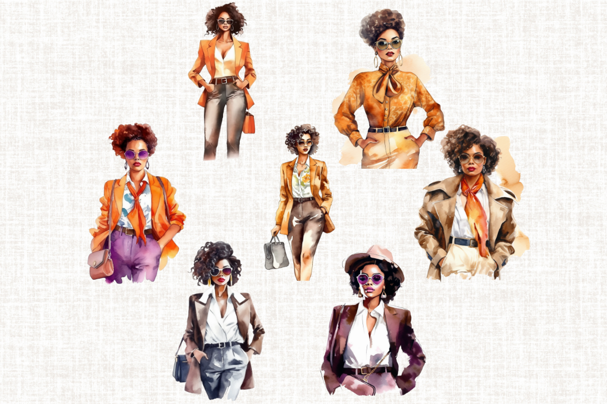 Watercolor Lady Boss Clipart, a Person Illustration by Mash Mash Stickers (Photo 4 of 9)