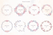 Dusty pink watercolor floral set, a Graphic by TatiArti (Thumbnail 6 of 12)