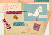 Nostalgic Travel Scrapbook Elements, an Object Graphic by Paper Makes (Thumbnail 1 of 7)