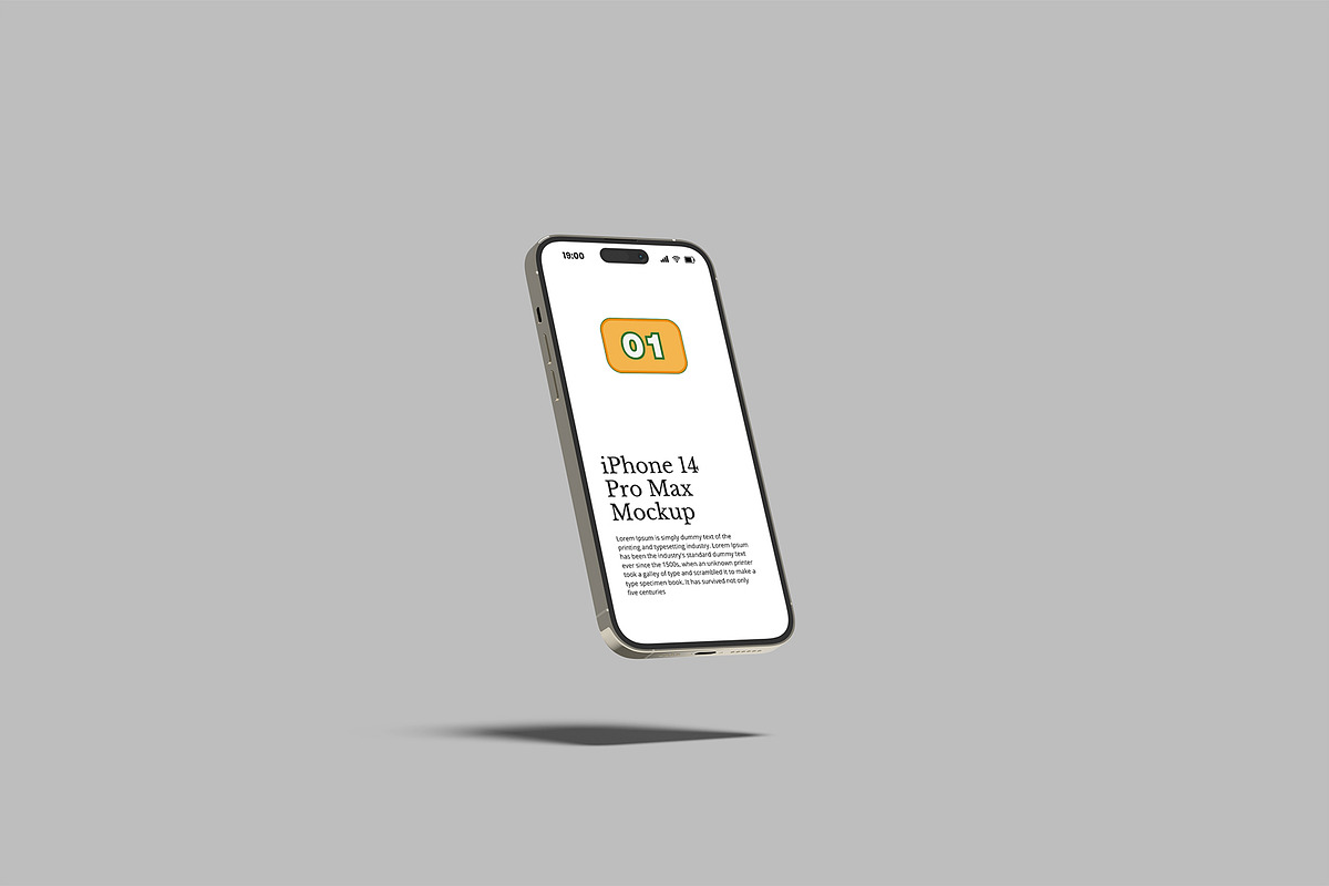 iPhone 14 Pro Max Mockup, an iPhone Mockup by Bangdastudio (Photo 3 of 6)