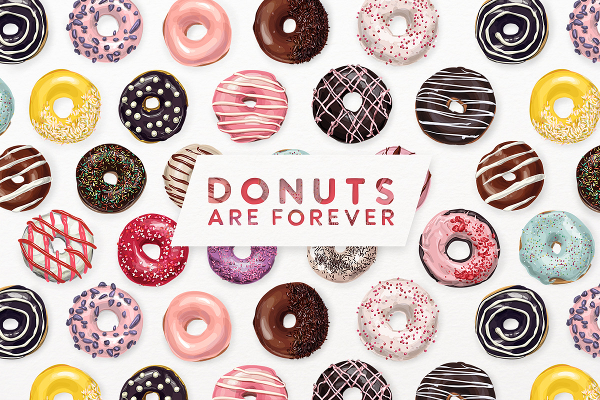 Donuts VECTOR illustrations, a Food Illustration by Natalka Dmitrova art (Photo 3 of 27)