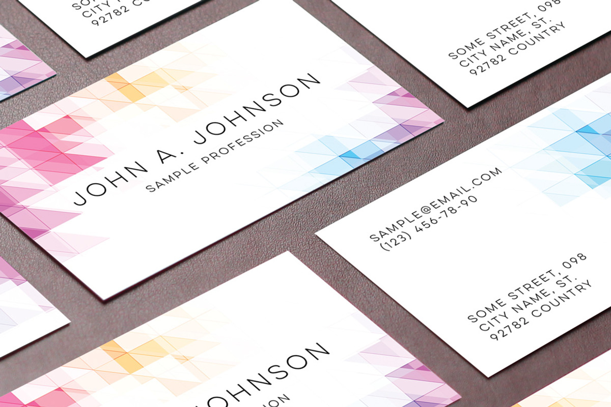 Geometric Business Card Template, a Business Card Template by lissius (Photo 2 of 6)