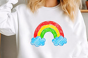 Hand Drawn Rainbow PNG, a Seasonal Illustration by Canvas Craft (Thumbnail 2 of 6)