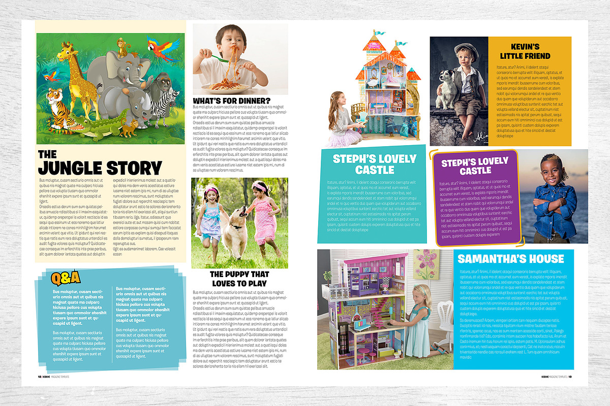 Kids Magazine Template, a Magazine Template by Red Cactus Creative (Photo 10 of 18)