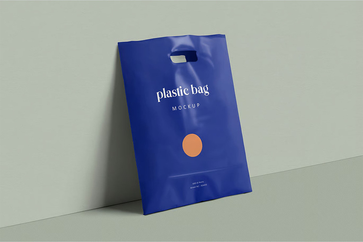 Plastic Bag Mockup, a Packaging Mockup by megostudi0 (Photo 6 of 7)