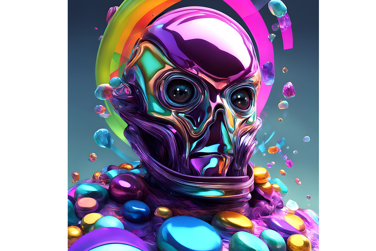 Galaxy Alien, a Technology Illustration by Sharon Schwalbe (Photo 1 of 2)