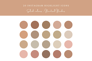 20 Solid Color Beige Instagram Icon