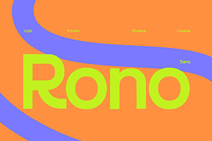 Rono - a Unique Modern Sans Serif