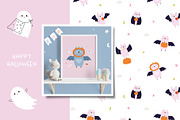 Halloween Bats & Ghosts Cliparts, a Graphic by danceyourlife (Thumbnail 3 of 10)