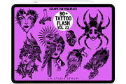 Tattoo Flash Vol. 23 - Stamp Set, a Brush Add-On by LA Studio Sthlm (Thumbnail 2 of 6)