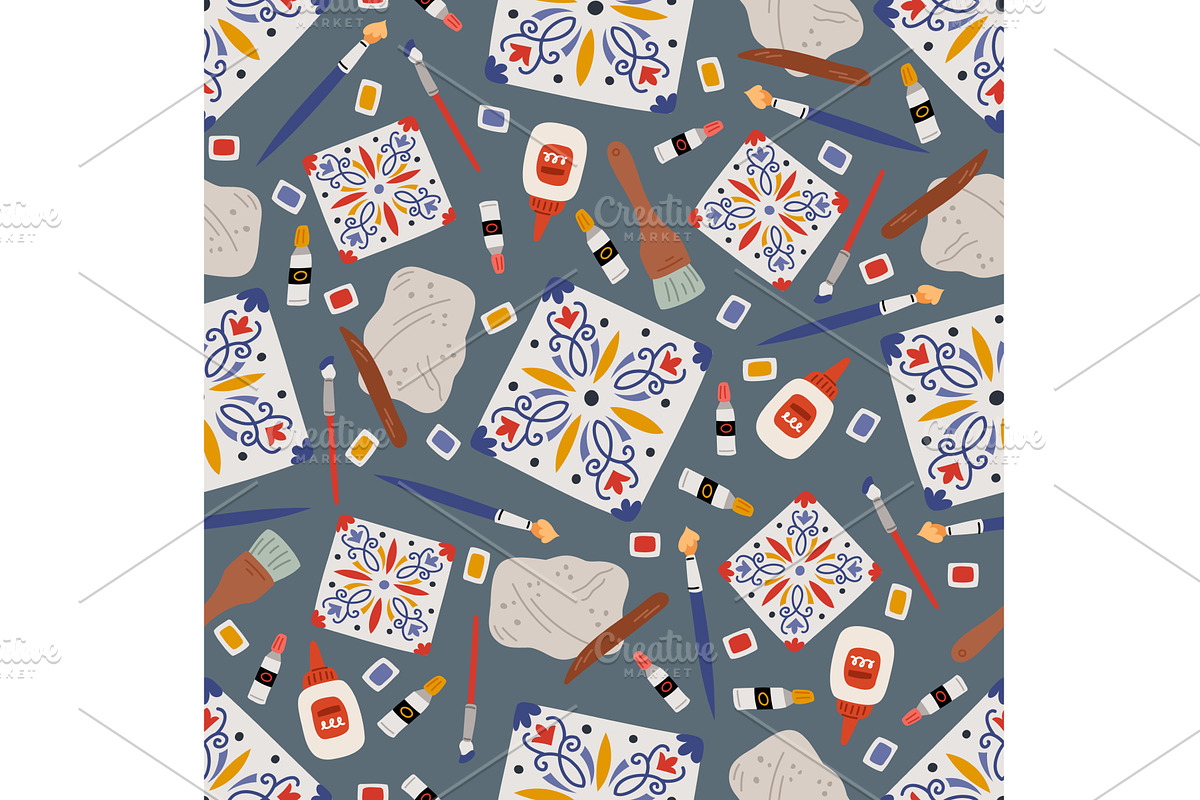 Manufacture of ceramic tiles. Clay, an Object Illustration by Vectorbuum