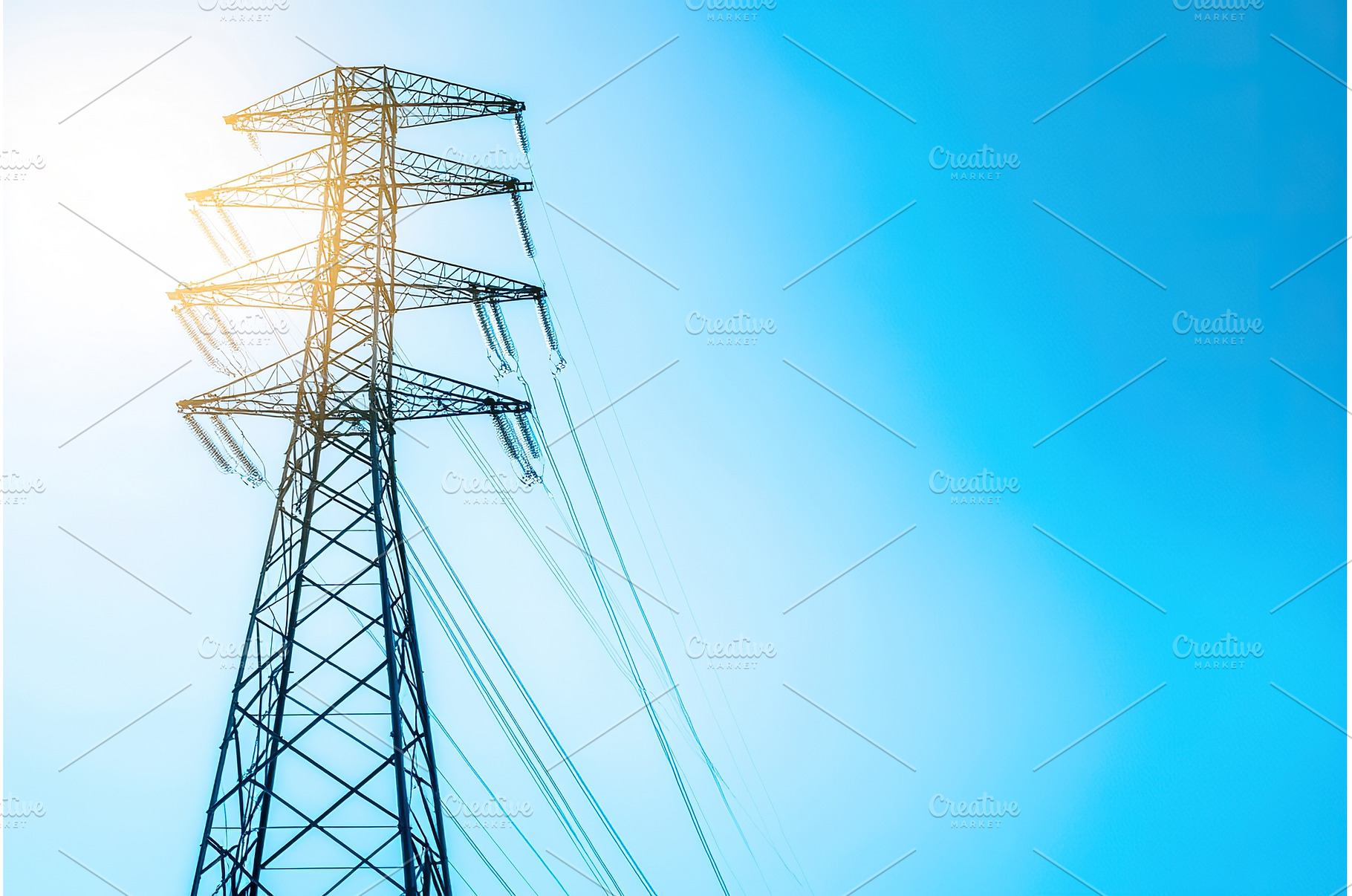 High Voltage Transmission Tower, an Industrial Photo by Lermont51